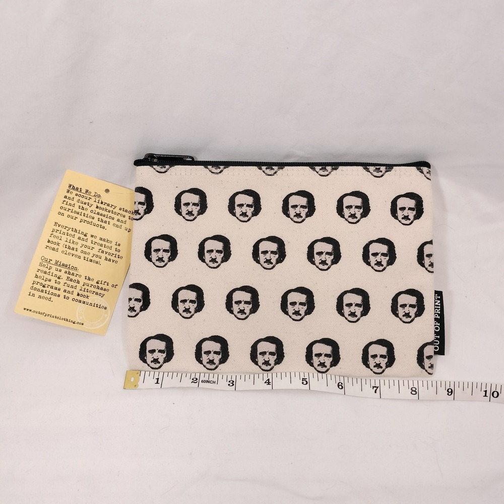 Out of Print: Edgar Allan Poe-ka Dots pouch/Canvas Zipper/Pouch